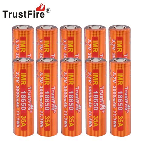 Aliexpress Buy TrustFire 18650 3000mAh Battery 3 7V 35A 11 1Wh