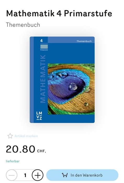 Mathe Buch 4 Primarklasse Lehrmittelverlag Zürich Kaufen auf Ricardo