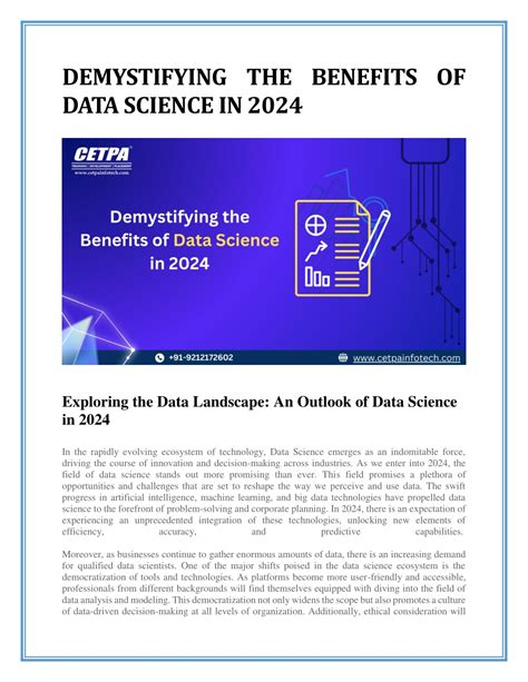 PPT DEMYSTIFYING THE BENEFITS OF DATA SCIENCE IN 2024 PowerPoint