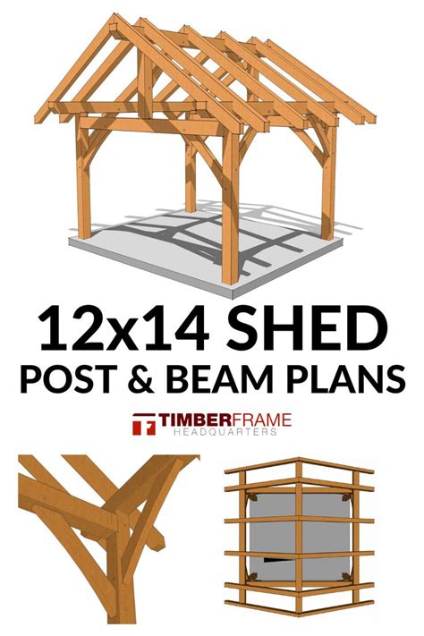 12x14 Timber Frame Plan Timber Frame Plans Timber Frame Shed Plans