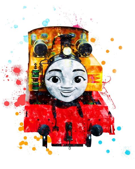 Nia Thomas and Friends Watercolor Thomas the Train Nia Train - Etsy