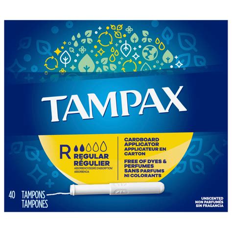 Save On Tampax Tampons Regular Absorbency Cardboard Applicator