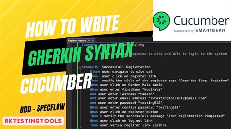 SpecFlow NET Gherkin Syntax Selenium WebDriver CSharp YouTube