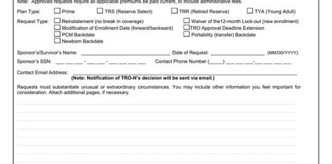 Tricare Reinstatement Form ≡ Fill Out Printable Pdf Forms Online