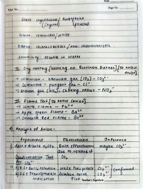 SOLUTION Salt Analysis And Volumetric Analysis Chemistry Practical