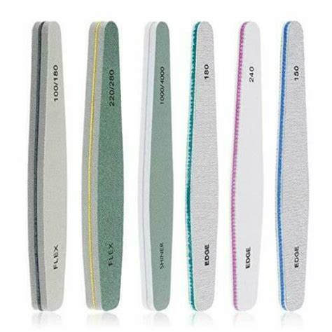 Pro Double Sided Manicure Nail File Emery Boards Buffer Shiner Files