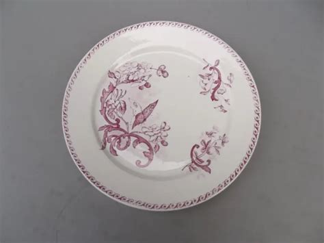 CREIL ET MONTEREAU ancienne assiette en faience à décor de papillon EUR