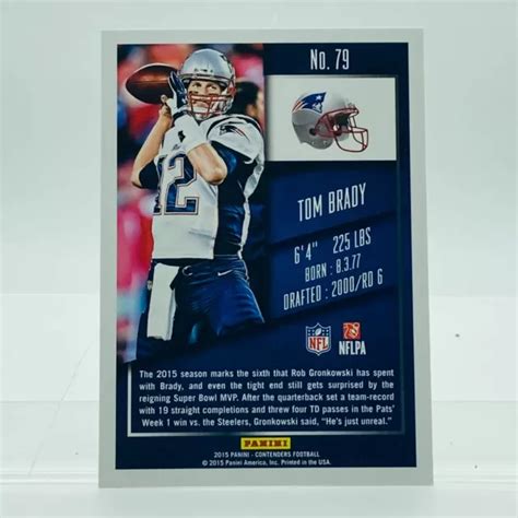 Billet De Saison 2015 Panini Contenders Carte Tom Brady 79 New England