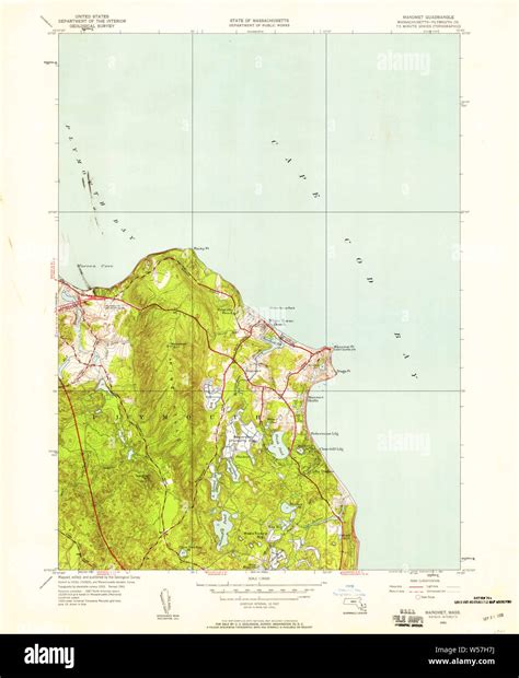 Massachusetts Usgs Historical Topo Map Ma Manomet