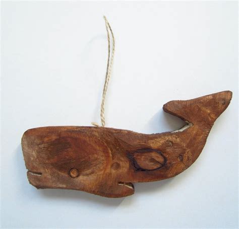 Hand Carved Wooden Whale-Christmas Ornaments-Whale