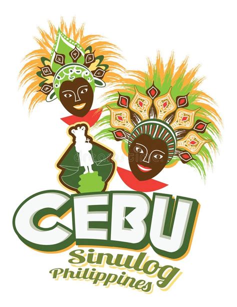 Philippine Cebu Festival Sinulog Celebration Fiesta Stock Vector ...