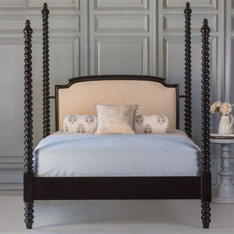 Betsy Barley Twist Upholstered Four Poster Bed Four Poster Beautiful Bedding Four Poster Bed