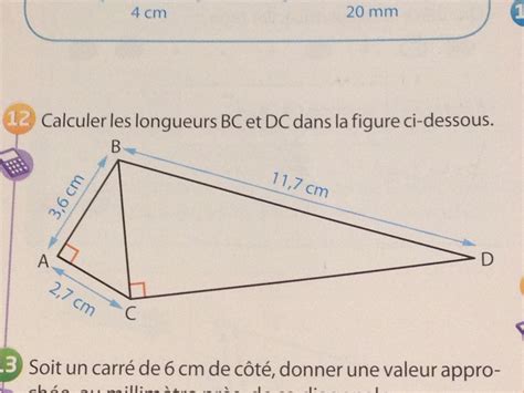 Bonjour Vous Pouvez M Aider C Est Pour Demain Calculer Les Longeurs