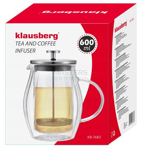 Zaparzacz Szklany Do Kawy Herbaty Ml Dzbanek French Press Klausberg