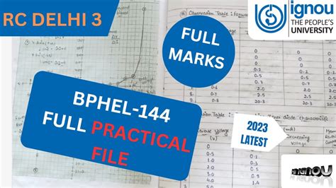 BPHEL 144 Full Practical Fullmarks Ignou Ignousolvedassignment YouTube