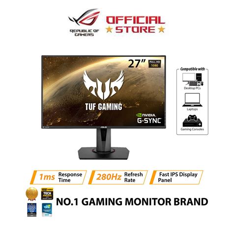 Asus Tuf Vg279qm 27 Full Hd 1920 X 1080 280hz Led 1ms Fast Ips Technology G Sync Gaming Monitor