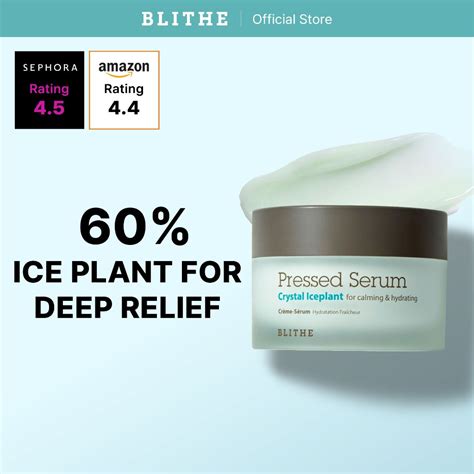 Blithe Pressed Serum Crystal Iceplant Face Moisturizing Serum Kbeauty