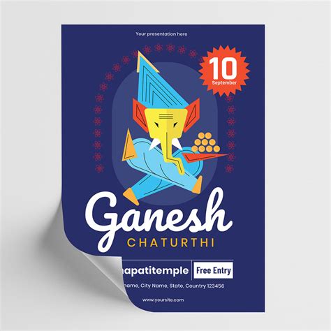 Creative Ganesh Chaturthi Flyer Template Templatemonster