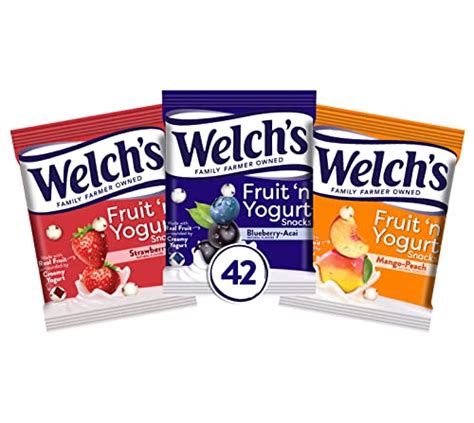 Welch S Fruit Snacks Fruit N Yogurt Variety Pack Strawberry Blueberry Acai Mango Peach