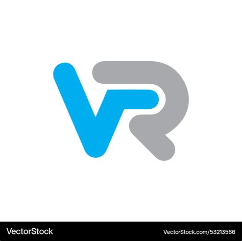 Letter Vr Initial Logo Design Royalty Free Vector Image