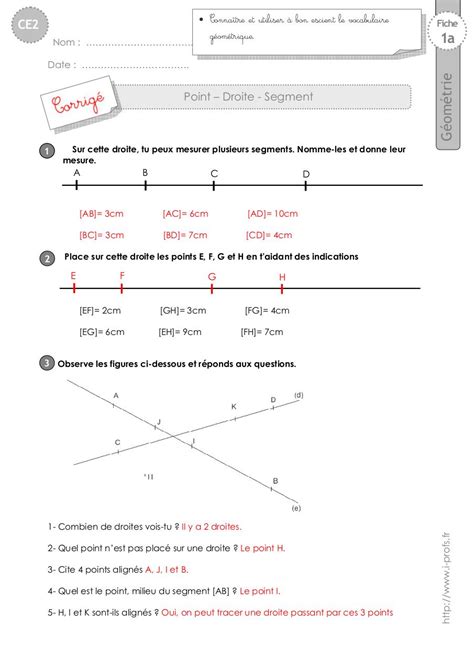 Ce Exercices Point Droite Segment Doc Par Eric Ce Exercices Point