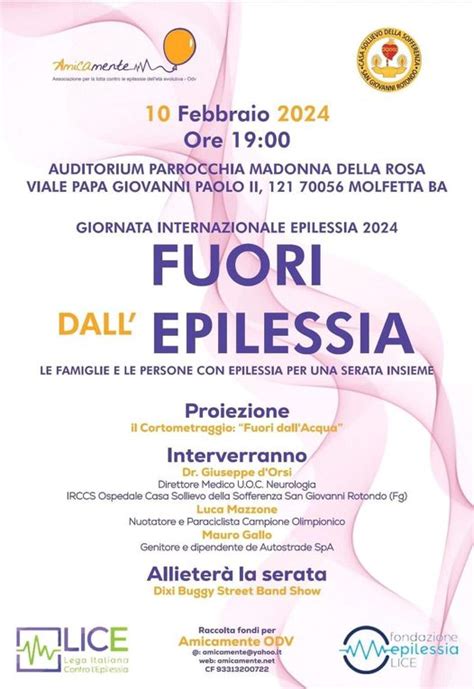 International Epilepsy Day Italia 2024 Puglia Fondazione Epilessia LICE