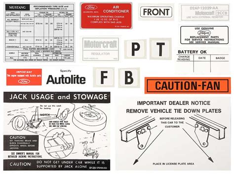 1973 All Makes All Models Parts Fd5801 1973 Mustang 12 Piece