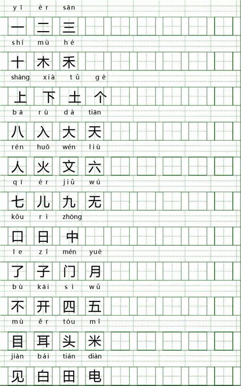 人教版一年级语文上册生字表二带注音word文档在线阅读与下载免费文档