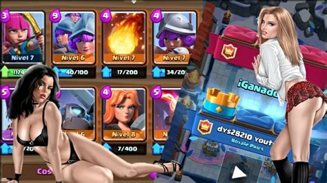 El Mazo Mas Sexy Solo Con Chicas Clash Royale Youtube