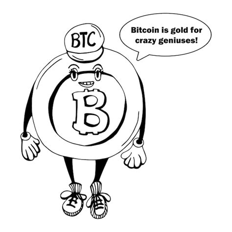 Premium Vector | Funny bitcoin in comic style