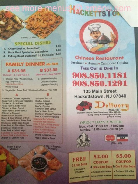 Online Menu of Hackettstown Chinese Restaurant Restaurant, Hackettstown ...