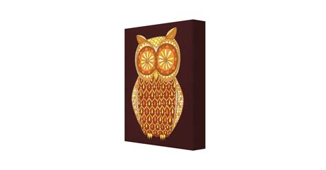 Retro Owl Art Canvas Print | Zazzle