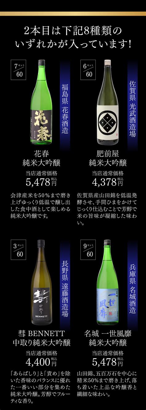 【楽天市場】【1125限定 全品p3倍】日本酒くじ 1800ml×3本セット 第四弾 限定60セット十四代 土佐鶴 別誂えが当たる！純米大