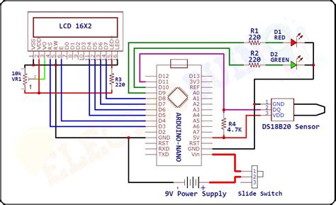 Digital Thermometer Using Ds B Temperature Sensor Electroduino