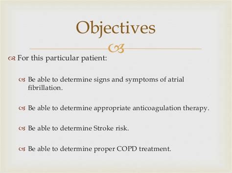 A Formal Patient Presentation