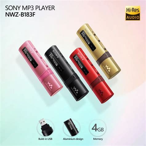 Pink Sony MP3 NWZ B183F Protable Music Player 4GB Walkman USB MP3