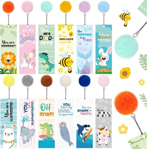 Amazon.com: Outus 12 Pcs Funny Animal Bookmarks, Cute Watercolor