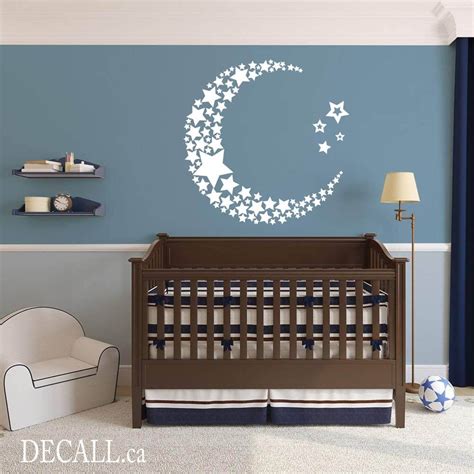 Removable Moon and Stars Wall Stickers Star Wall Decals | Etsy