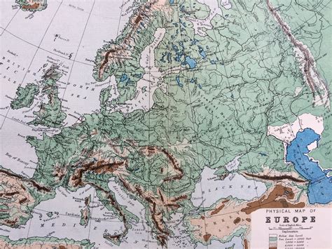 Physical Map Of Europe Adriatic Sea