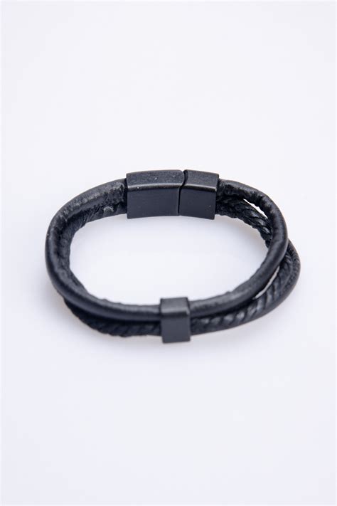 Leather Black Bracelet