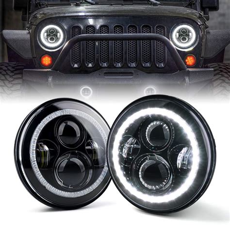 Buy Xprite LED Headlights W Hi Lo Beam And Turn Signal Light DRL Halo