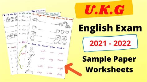 Ukg Half Yearly Exam English Question Paper 2023 24 Ukg 49 Off