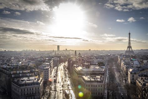 Landscape Sunset Eiffel Tower Architecture Sky Photography