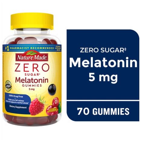 Nature Made Zero Sugar Melatonin Gummies 70 Ct Smiths Food And Drug