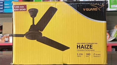 V Guard Haize Rpm Ceiling Fan Mm Brown Unboxing Vguard