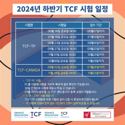 강남 알리앙스 프랑세즈 2024년 하반기 Tcf 시험 일정 안내 네이버 블로그