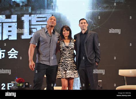 From Left American Actor Dwayne Johnson Also Known By His Ring Name