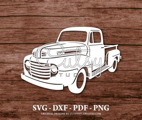 Svg Ford F 100 1948 49 Pickup Truck Silhouette Cut Files Designs Clip