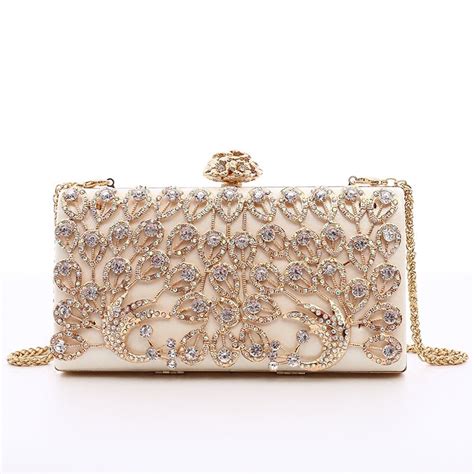 Luxe Diamant Pauw Mode Dames Party Clutch Avondtas Grandado