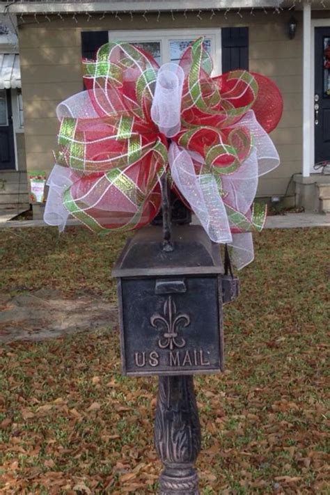 Christmas Mailbox Bow Mailbox Decor Mailbox Bow Mailbox Covers